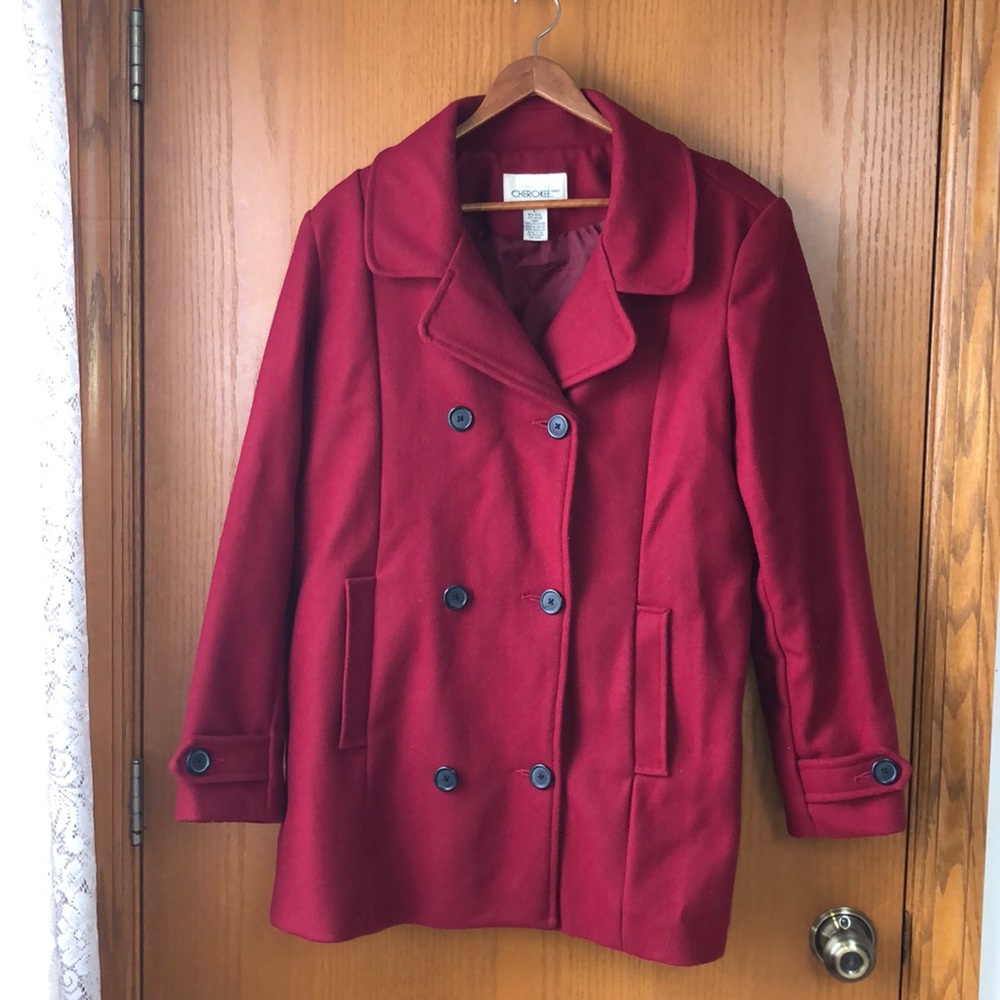 Women’s Large Red Cherokee Peacoat